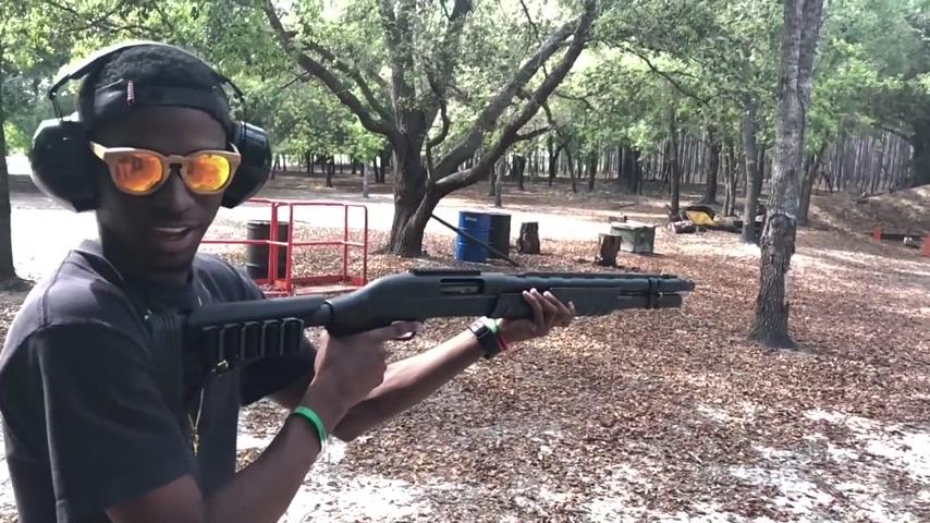 Rashad's First Time Shooting A Shotgun with ATI Outdoors