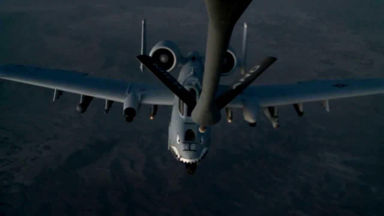 A-10 Warthogs refuel over Afghanistan