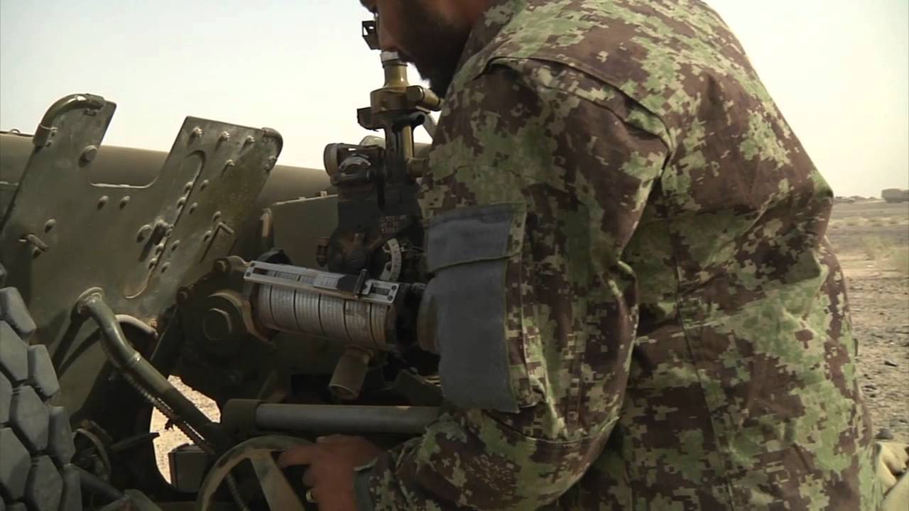 Operation Bold Yak - Afghan National Army conduct a live fire artillery