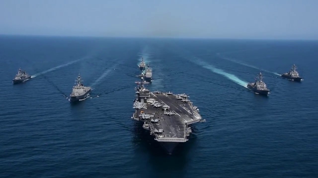 Carl Vinson Carrier Strike Group and ROK Navy Formation of Ships