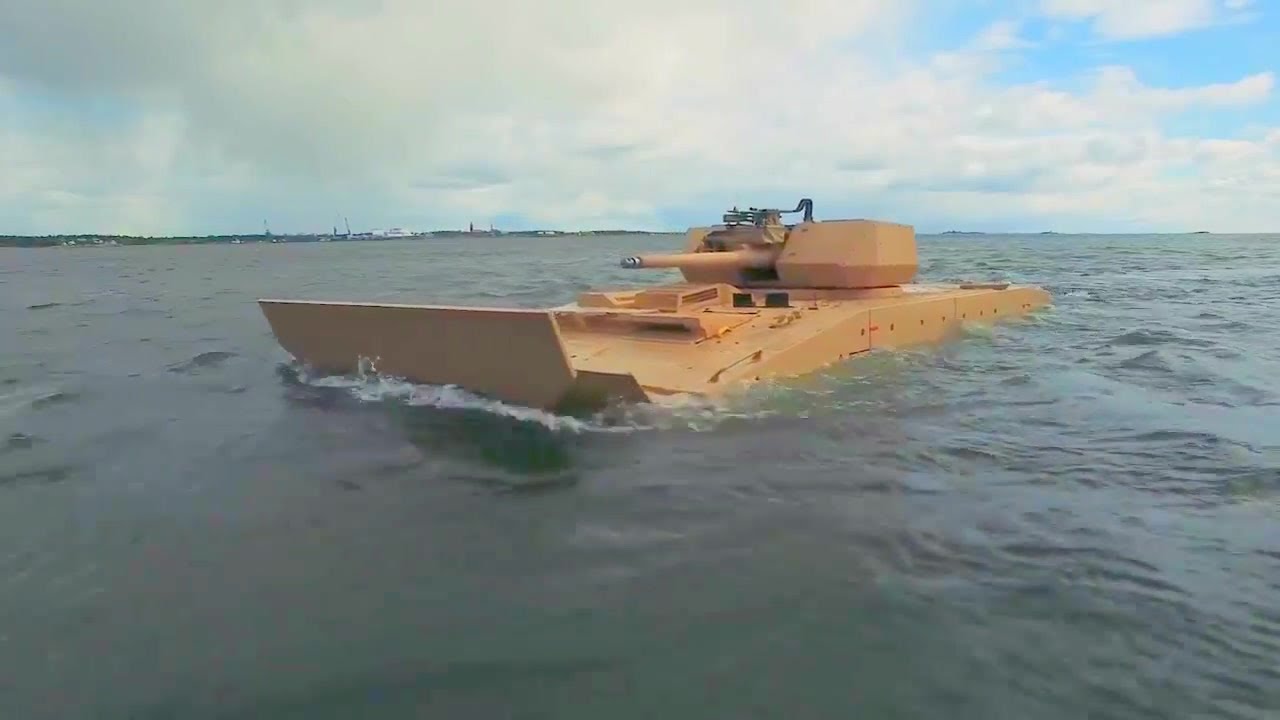 Patria - AMV28A 8X8 Infantry Fighting Vehicle Swimming Tests [720p]