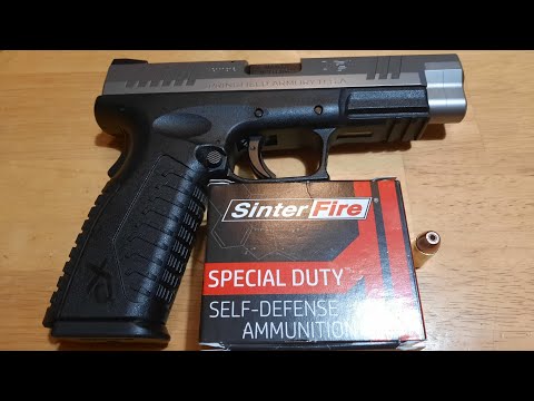 Sinter Fire 40 S&W 125 Grain Special Duty Defense. Group Test, With The Springfield XDM 40.