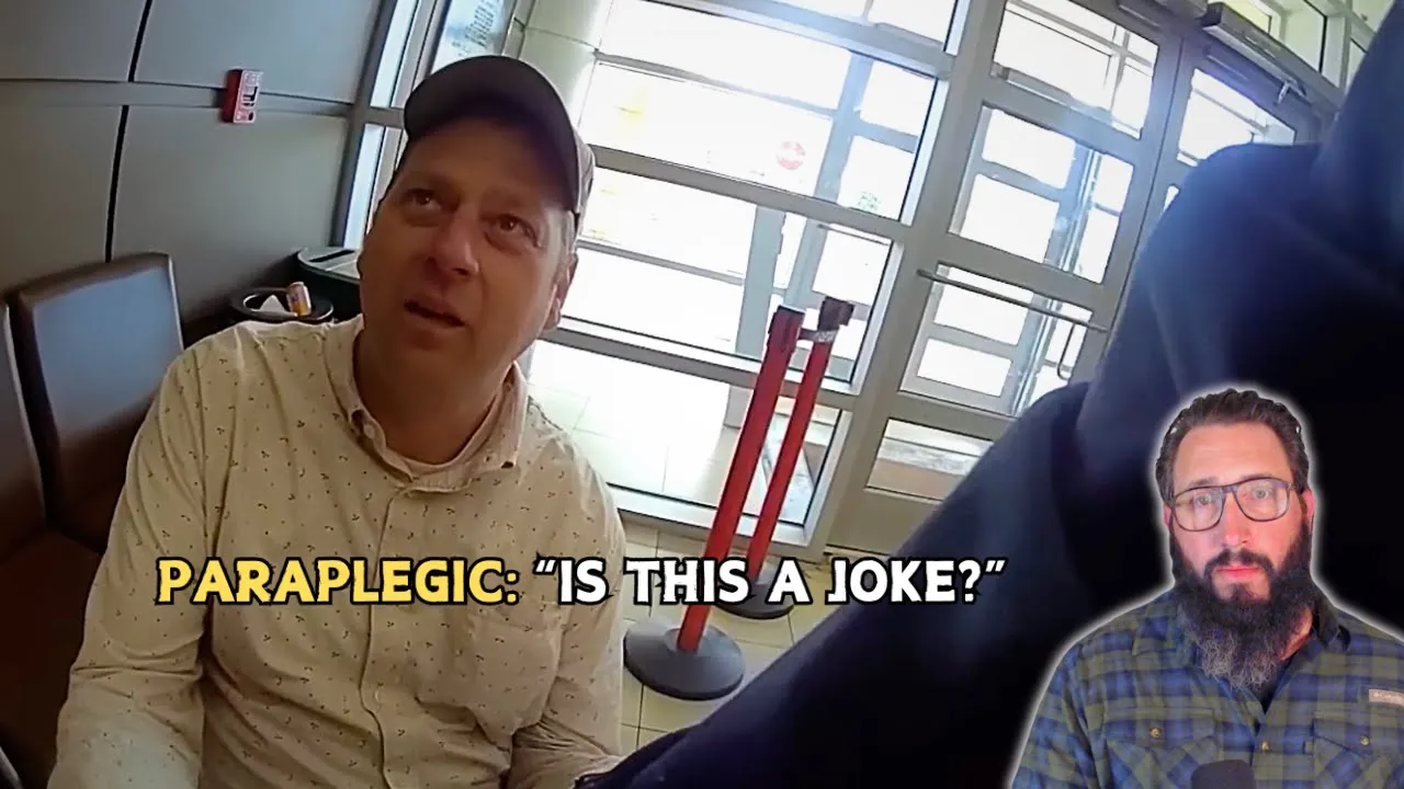 Cops Arrest Paraplegic in Wheelchair for "Kicking Down" Woman's Door and Fleeing "On Foot"