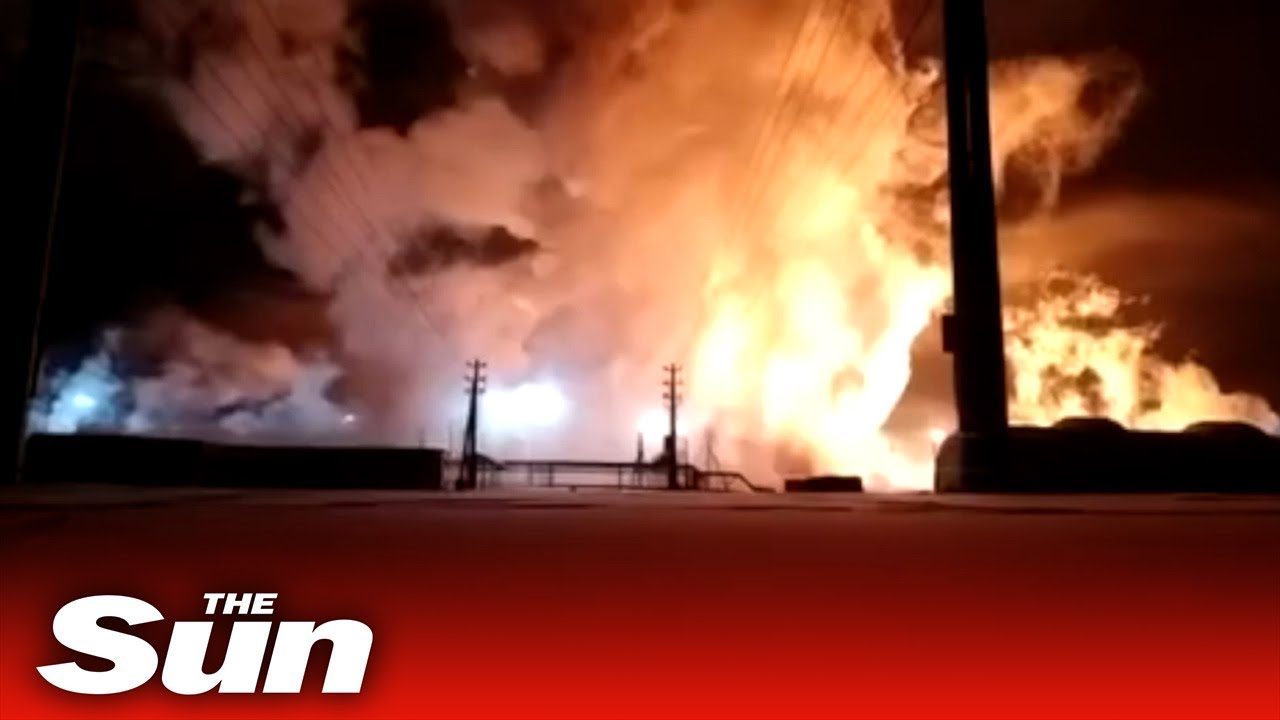 Huge explosion rips through Russian oil and gas field amid fears of sabotage