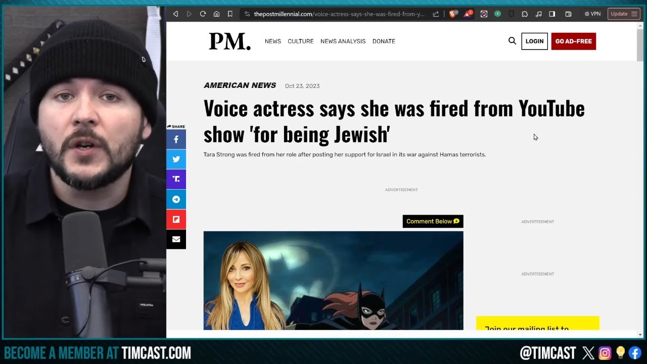 Famous Leftist Voice Actress Tara Strong FIRED For Supporting Israel, GET WOKE GO BROKE