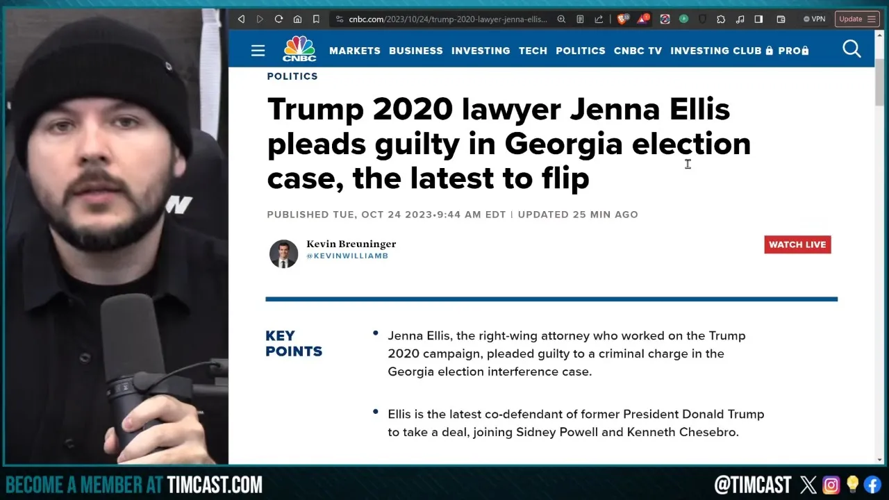 Trump Lawyer Jenna Ellis PLEADS GUILTY In RICO Case, BETRAYS TRUMP, Cries And BEGS Judge For Mercy