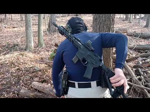 Tactical Trench with Palmetto 9mm  AR and P80 on Kore Essentials belt