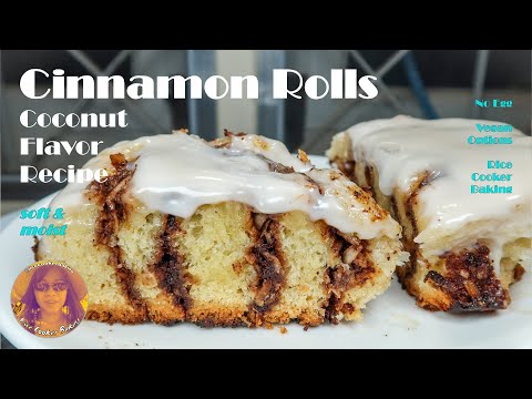 Cinnamon Rolls Coconut Flavor Recipe | Homemade Soft & Moist | EASY RICE COOKER CAKE RECIPES