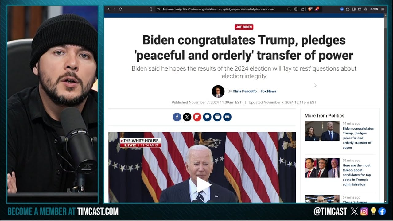 Biden Gets REVENGE For Democrat Betrayal, Congratulate Trump In Speech As Democrats SEETHE Over Loss