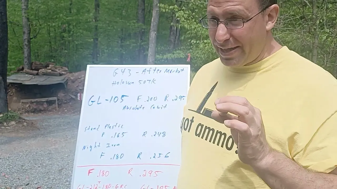 Ameriglo Sight Height for Co-Witness on Glock 43