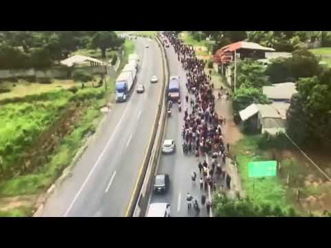 RAW Caravan  Multiple Countries Mexico to USA Open Borders New Democrats Biden to pay illegals