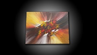 Bing Bang - Simple Abstract Painting using Brush and Palette Knife