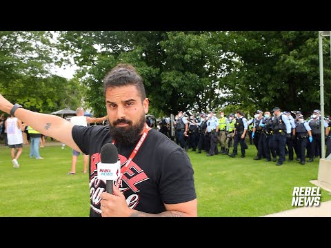 FULL VIDEO: Police STORM 'Freedom Camp' in Canberra