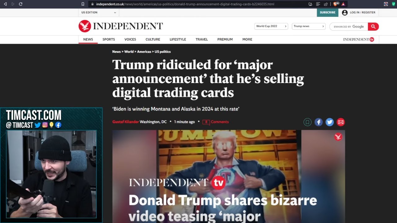 Trump's Major Announcement IS NFT CARDS, Trump ROASTED By Nearly Everyone Over Cringe Infomercial