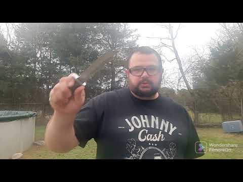 Harbor Freight Gordon Model GK 20 Bowie Knife Review and Torture Test. Buck 110 clone. #knives