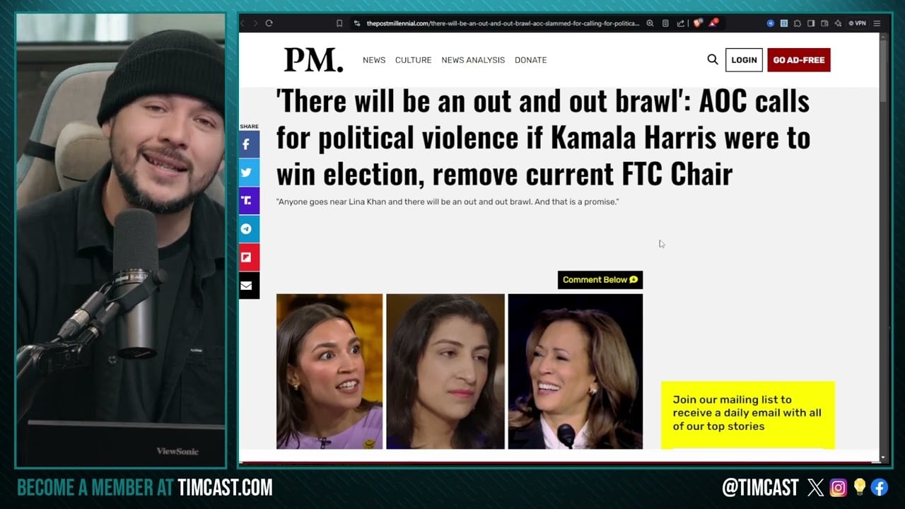 AOC Calls For VIOLENCE??! Democrat Says There Will Be OUT AND OUT Brawl If Things Don't Go her Way