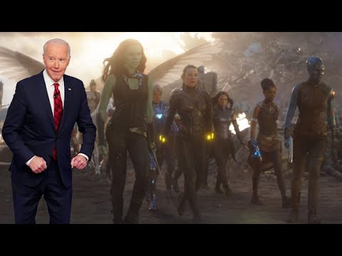 Biden Tries to Recreate All-Female Avengers Scene