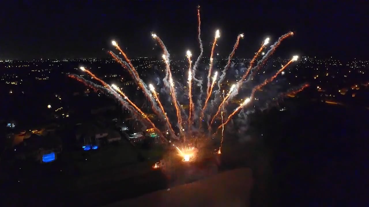 Best Backyard Fireworks July 4 2016 Cypress Texas Drone View