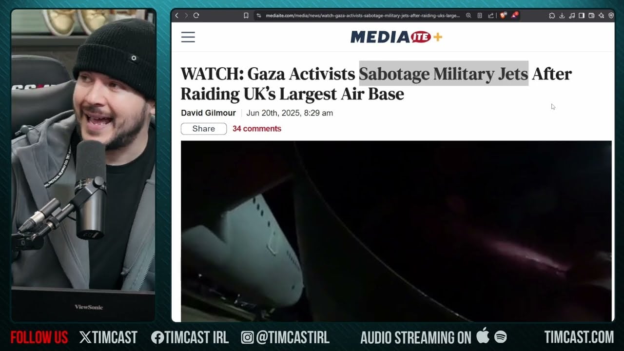 UK Airbase RAIDED By Far Left Pro Palestine Saboteurs, Jets DAMAGED, UK Cowers And Says "Vandalism,"