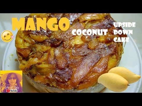 EASY RICE COOKER CAKE RECIPES: Mango Coconut Upside Down Cake
