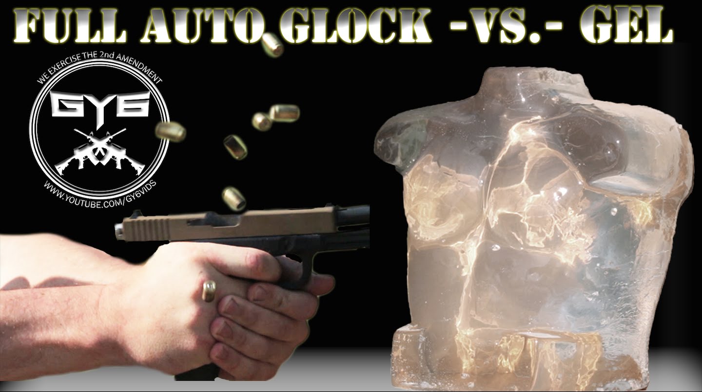 Full Auto Glock - vs.- Ballistic Gel