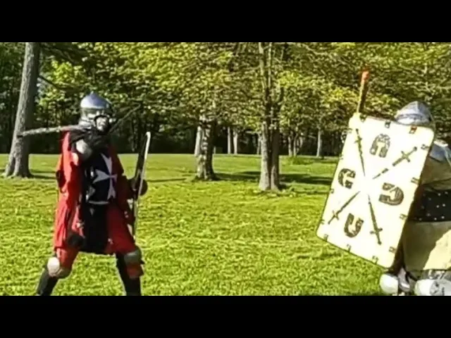 Shield Fighting with Low Leg Blocking - Empire of Medieval Pursuits
