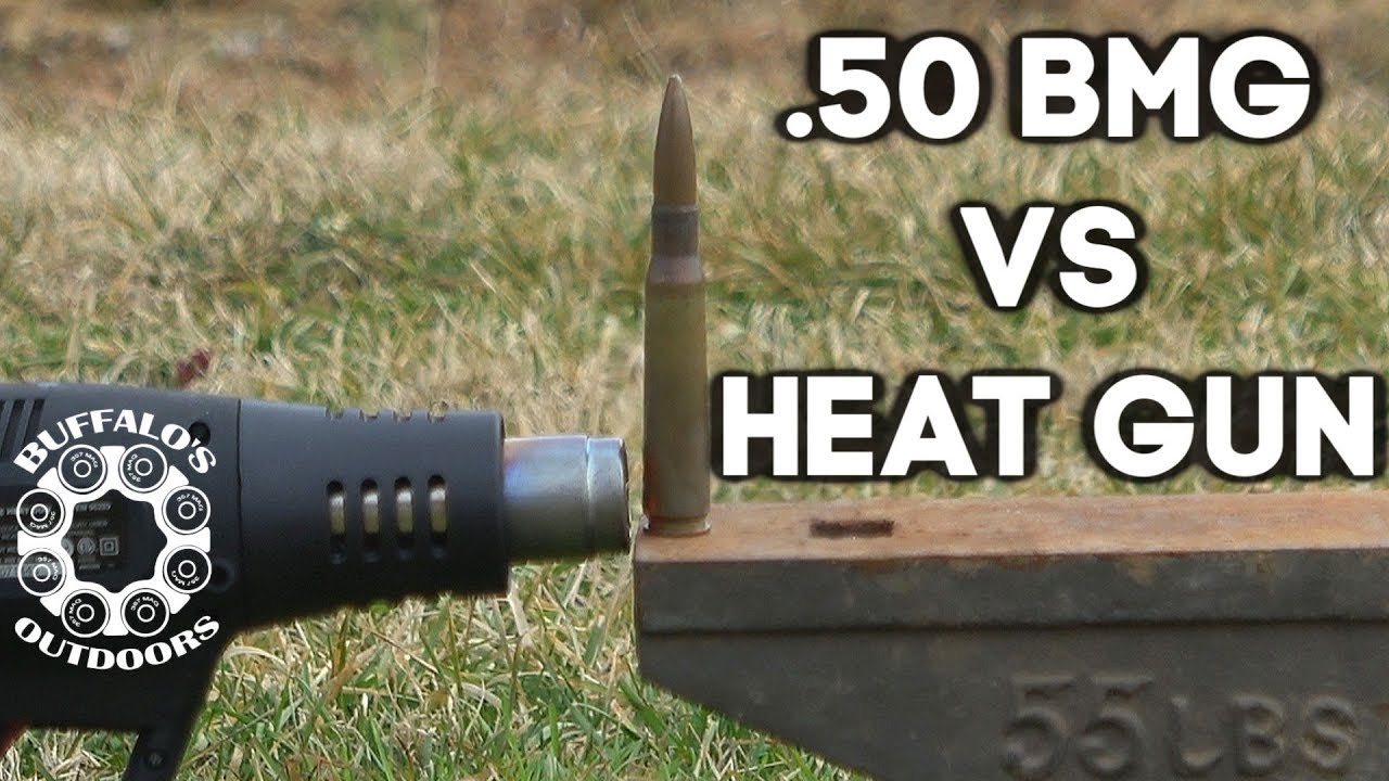 .50 BMG Cartridge vs Heat Gun