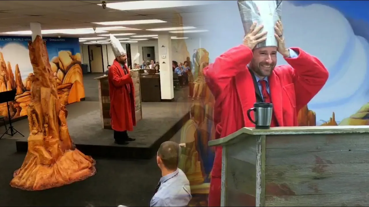 Pastor Anderson dresses as Pope and sprinkles his congregation with "holy water" 😂😂😂