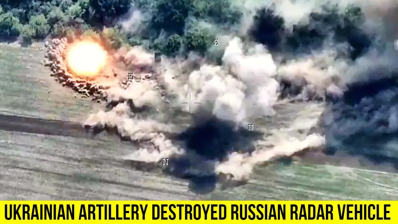 Ukrainian Artillery Destroyed Russian 1L261 Radar Vehicle using M982 Excalibur Shell.
