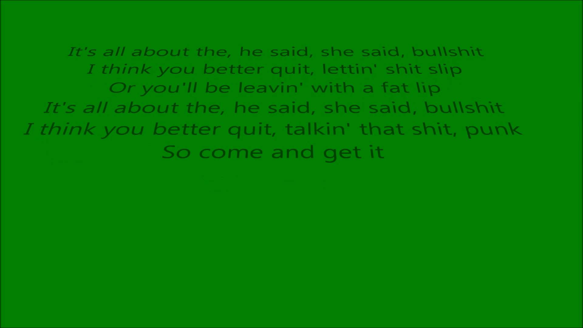 Break Stuff by Limp Bizkit Lyrics (Explicit)