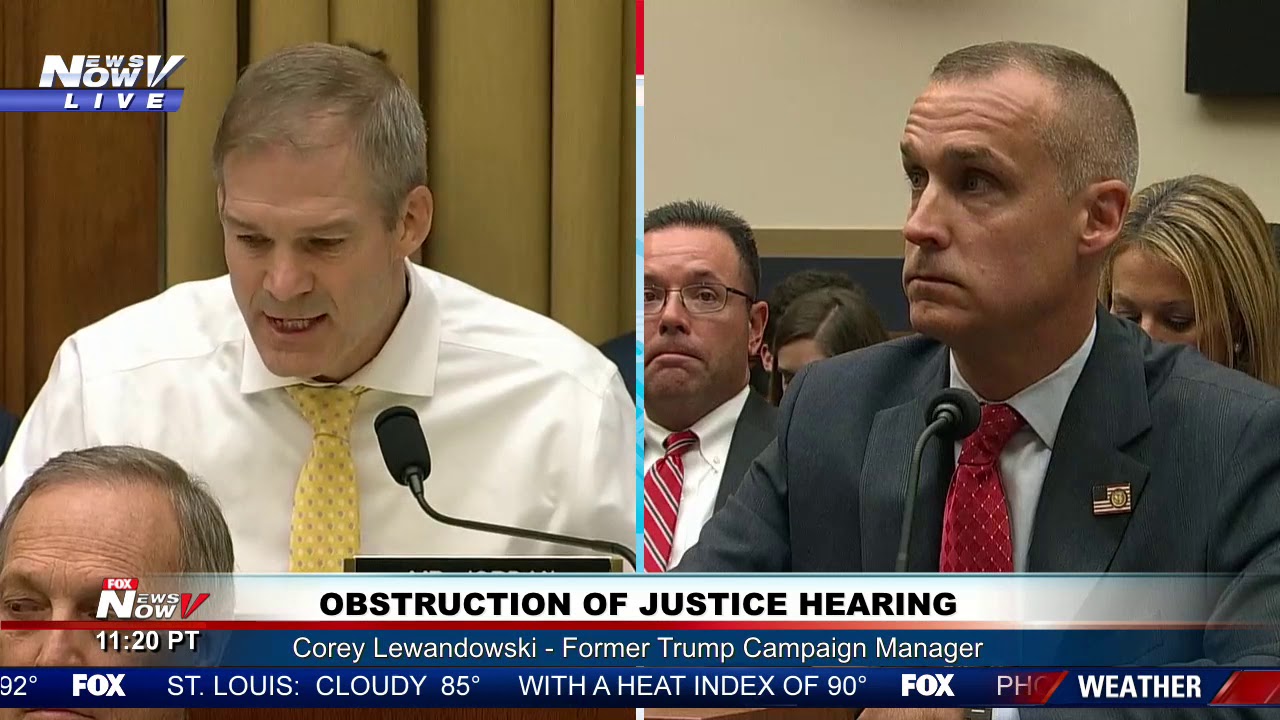 JIM JORDAN: Big MOMENT Questioning Corey Lewandowski Trump Impeachment Hearing