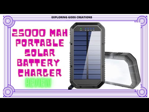 25000 mah Portable Solar Battery Charger, REVIEW