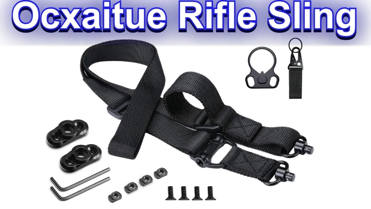 Ocxaitue 1 or 2 Point Rifle Sling with QD Sling Swivels Review from Amazon