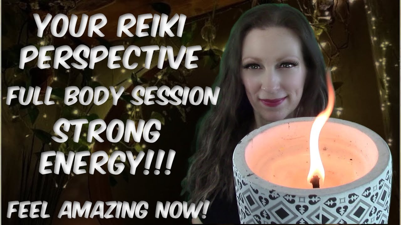 ASMR Reiki Full body Healing ✨Crystals & Wands💎 Soft Encouraging Talk 🔥Crackle Candle