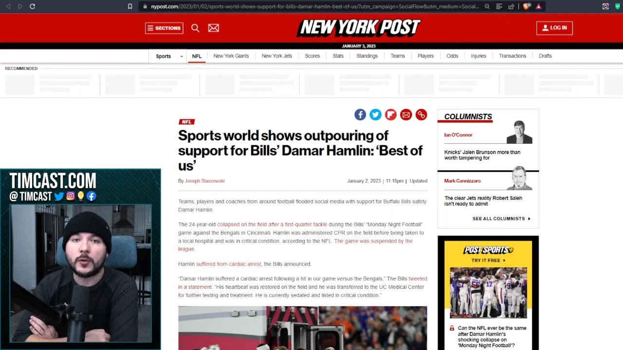 Damar Hamlin HEART STOPPED During NFL Game, CNN's Dr. Gupta Says I'VE NEVER SEEN THIS BEFORE