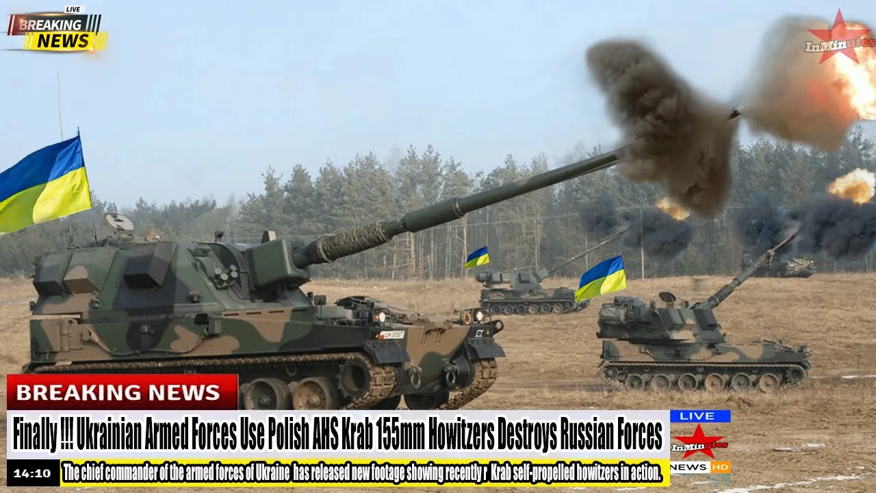 Finally !!! Ukrainian Armed Forces Use Polish AHS Krab 155mm Howitzers Destroys Russian Forces