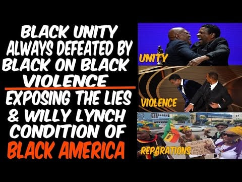 Black Unity Always Defeated By Black on Black Violence. Exposing Willy Lynch In Black America!