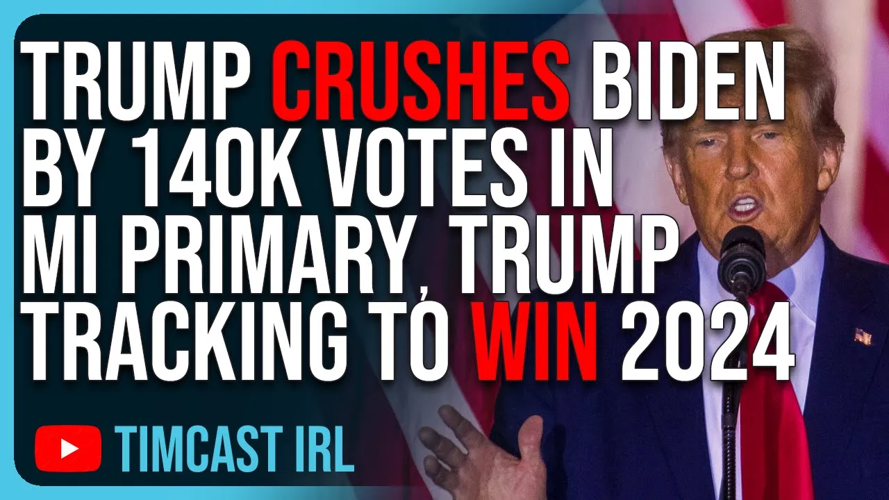 Trump CRUSHES Biden By 140k Votes In Michigan Primary, Trump Tracking To WIN 2024