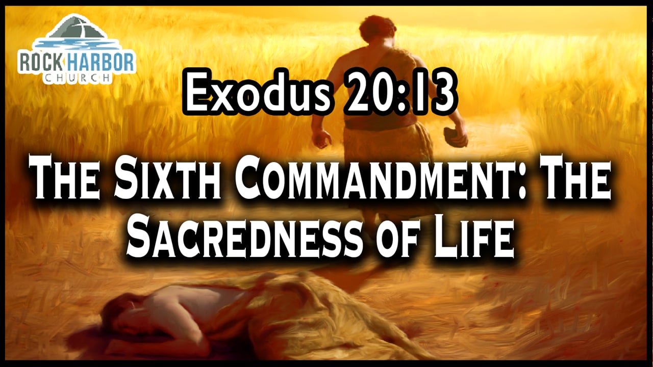Sunday Sermon- 8-15-2021 - The Sixth Commandment- The Sacredness of Life - Exodus 20-13.mov