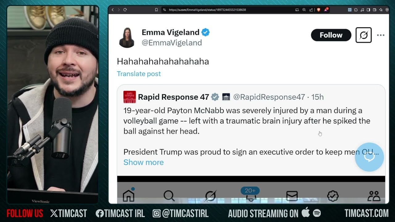 Liberal Pundit MOCKS Young Girl INJURED By Male Trans Athlete, Majority Report Host ROASTED As EVIL