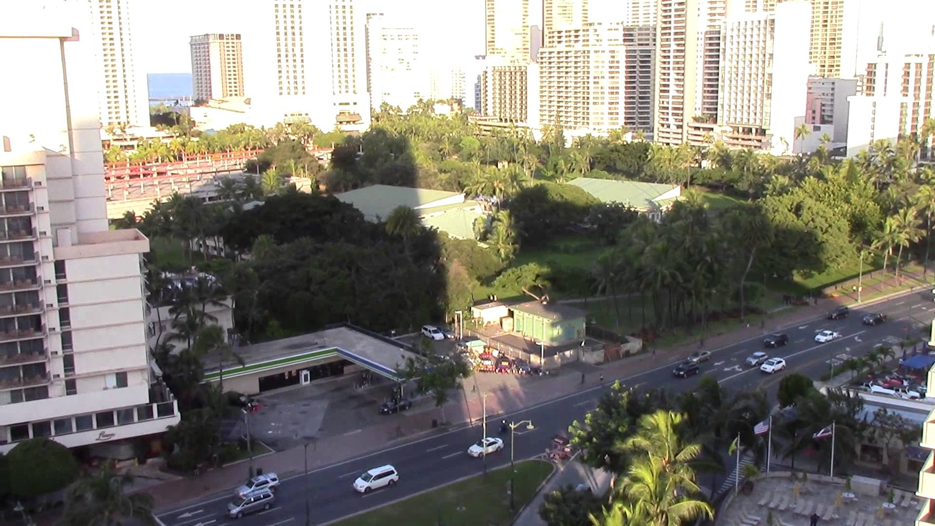 Quiet View from the Honolulu Hotel Balcony