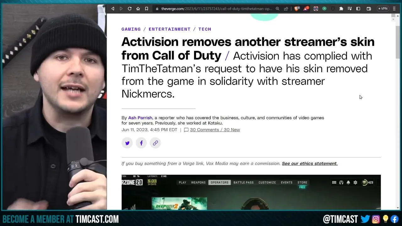 MASSIVE Boycott Hits Activision Over Grooming, TimTheTatMan COD Skin REMOVED To Support NICKMERCS