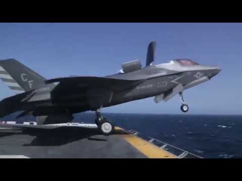US Marine Corps - F-35B Stealth Fighters Flight Ops On USS Essex (LHD 2) ARG [1080p]
