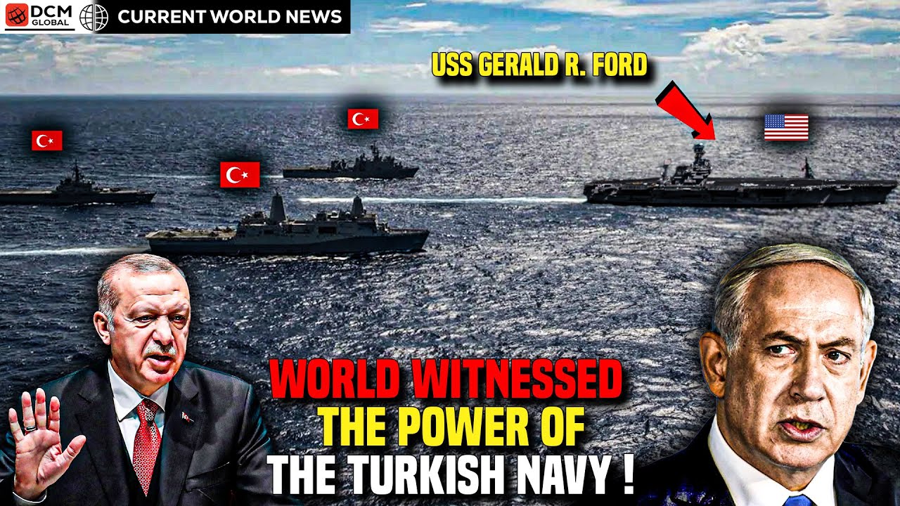Erdogan chose his side in Israel war! Turkish Navy Faces Off Against a US Gerald Aircraft Carrier!