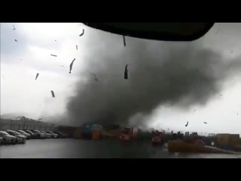 Tornado destroys houses and takes away cars in Florida. Fort Myers and Naples.