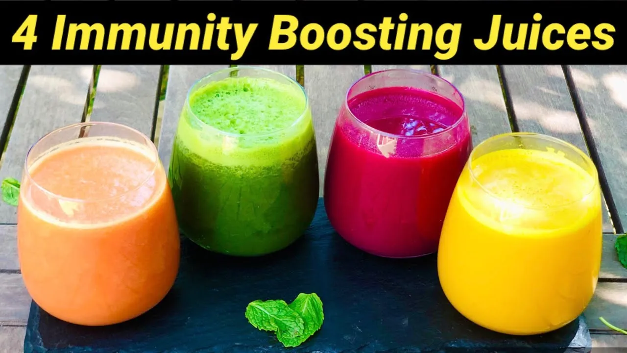 4 Immunity Boosting Juices | 4 Detox Juice Recipes for Healthy Skin & Digestion | Healthy Juices