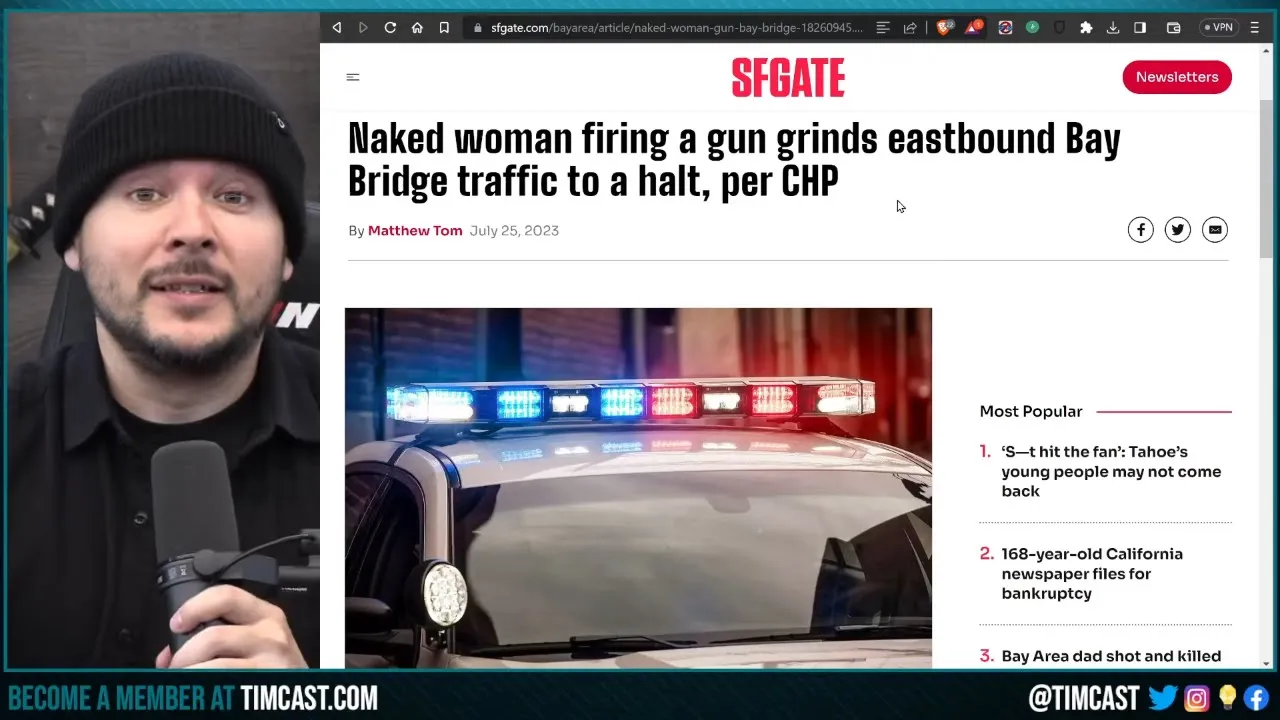 INSANE NUDE WOMAN Opens Fire On Random Cars In San Francisco, Democrats And NUKED SF