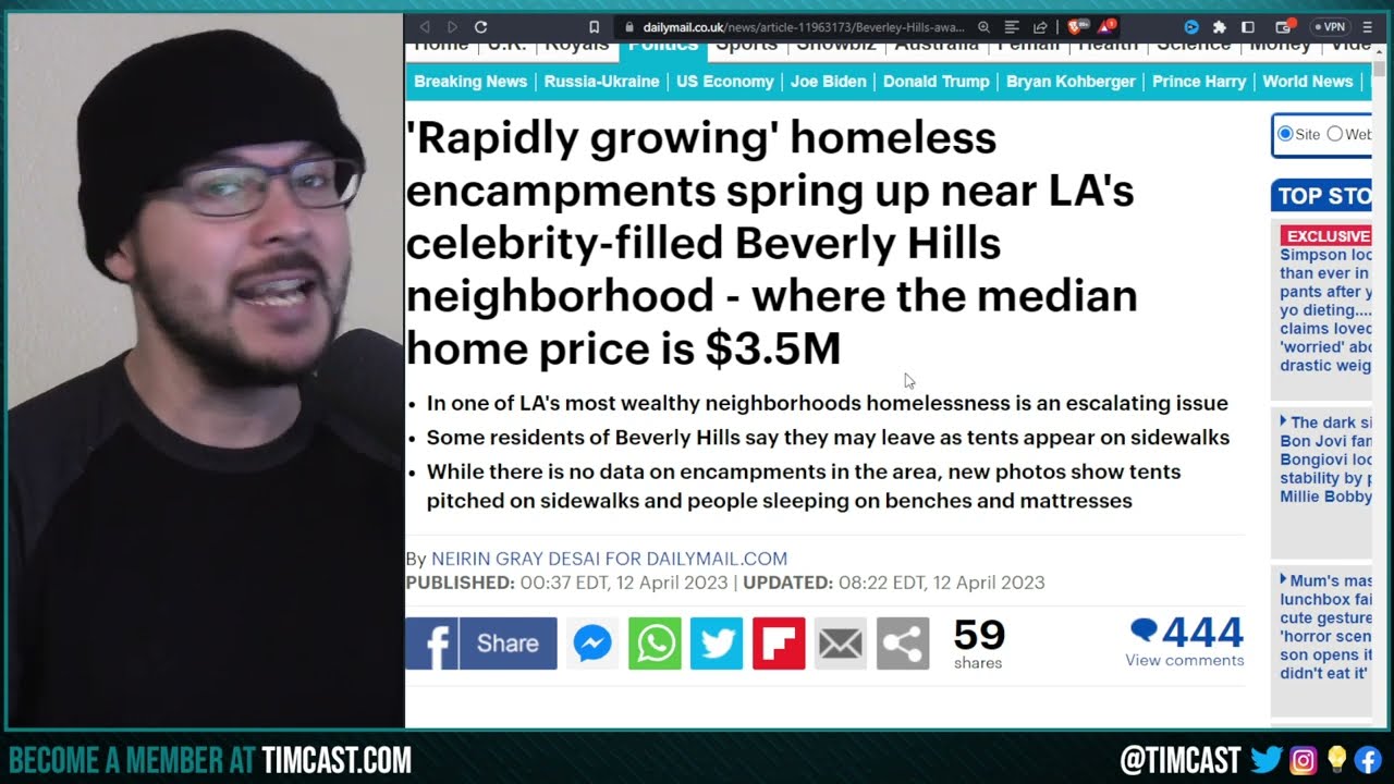 Woke Celebrities FURIOUS As Democrat Policies Lead To Homeless Camps In Rich Area, GET WOKE GO BROKE