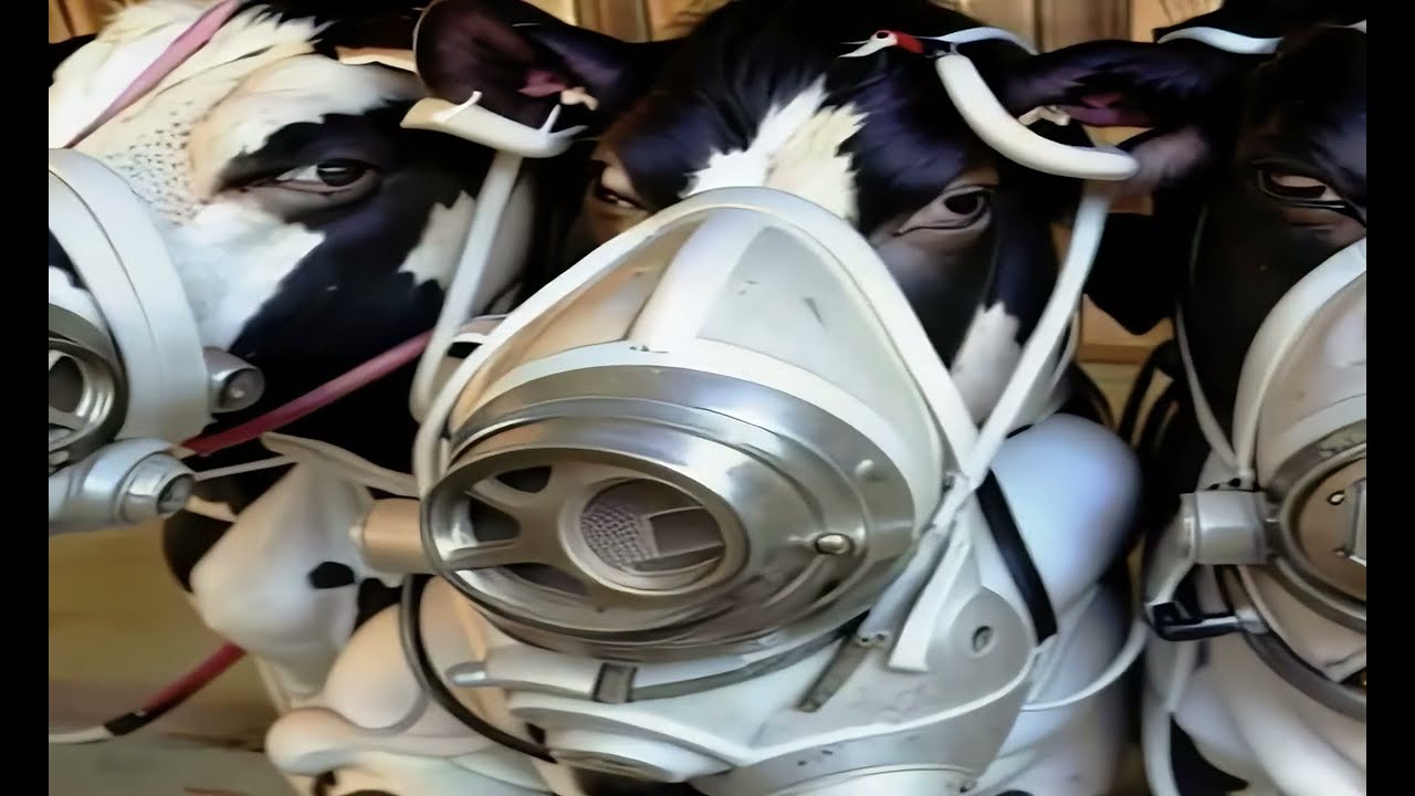 COWS IN GAS MASKS