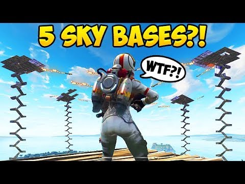 CRAZIEST SKY BASE BATTLE EVER! - Fortnite Funny Fails and WTF Moments! #207 (Daily Moments)